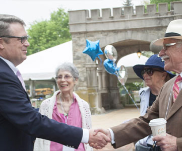 Two men shaking hands. Link to Life Stage Gift Planner Over Age 70 Situations. Two men shaking hands. Link to Life Stage Gift Planner Over Age 70 Situations.